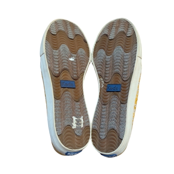 KEDS Double Decker Yellow Floral Slip-On Canvas Sneakers Women Shoes Size 8 - Picture 7 of 7